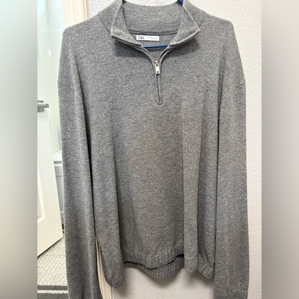 Zara Quarter Zip-Up Sweater